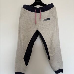 Kith Gray Pink and Navy Medium Joggers Sweatpants